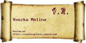 Voszka Melina névjegykártya